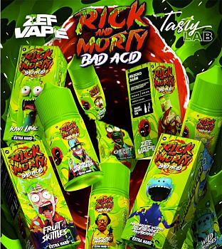 Купить Ар RICK and MORTY BAD ACID HARD "Ежевика лайм" 30-20 Ар RICK and MORTY BAD ACID HARD "Ежевика лайм" 30-20
